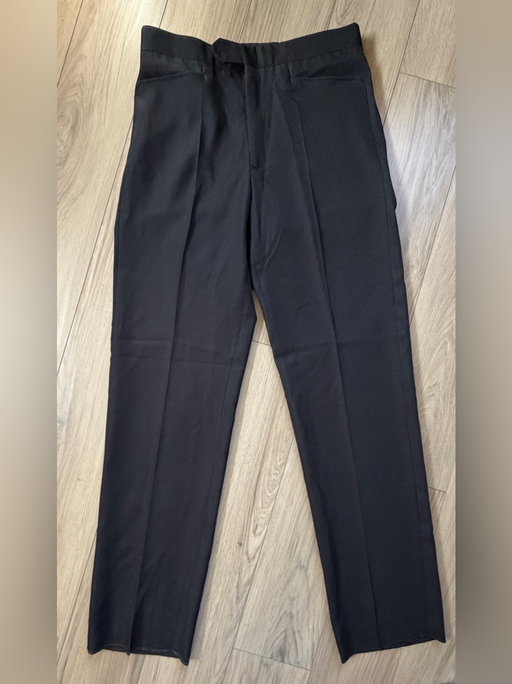 Smitty Basketball Officials Men Black Straight-Leg Pant Unfinished Inseam Sz 34